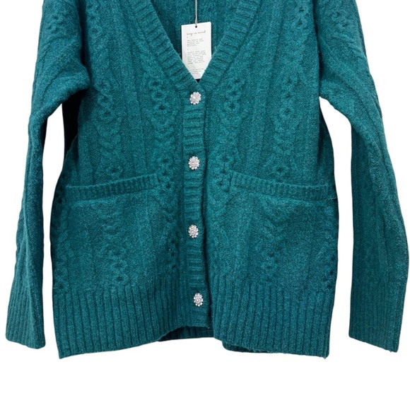 A New Day Emerald Green Soft Cardigan Size Small NWT - Picture 3 of 11